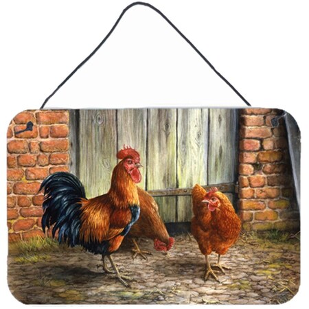 Carolines Treasures Rooster and Chickens by Daphne Baxter Wall or Door Hanging Prints BDBA0056DS812